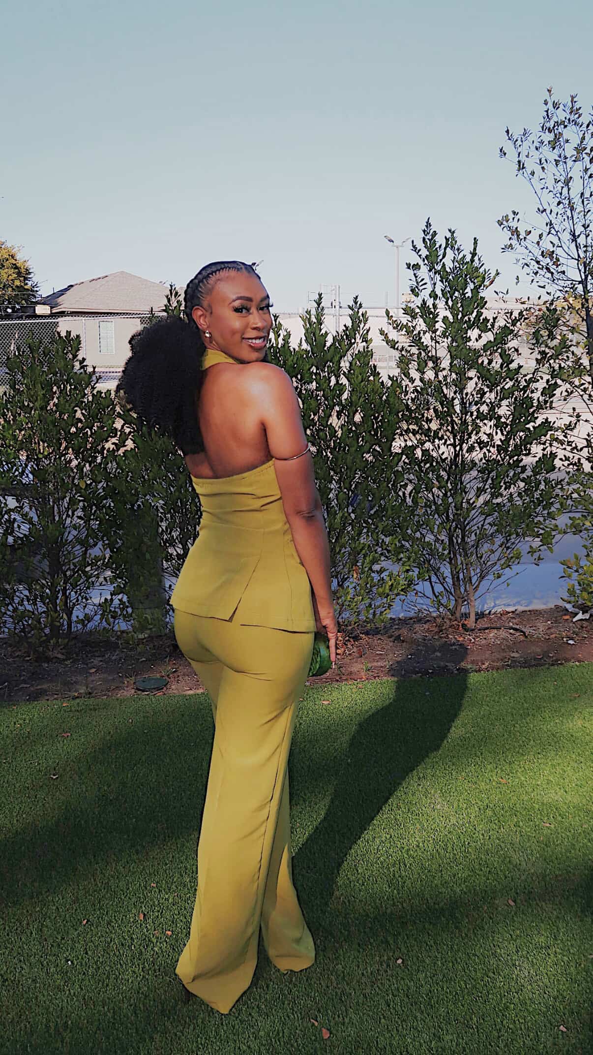 Tall Women Halter Green Suit - Top