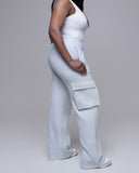 Tall Grey Cargo Sweatpants