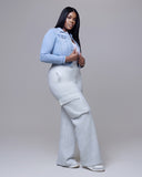 Tall Grey Cargo Sweatpants