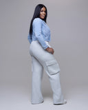 Tall Grey Cargo Sweatpants