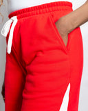 Tall sweatpants with long inseam and stripe detail for women