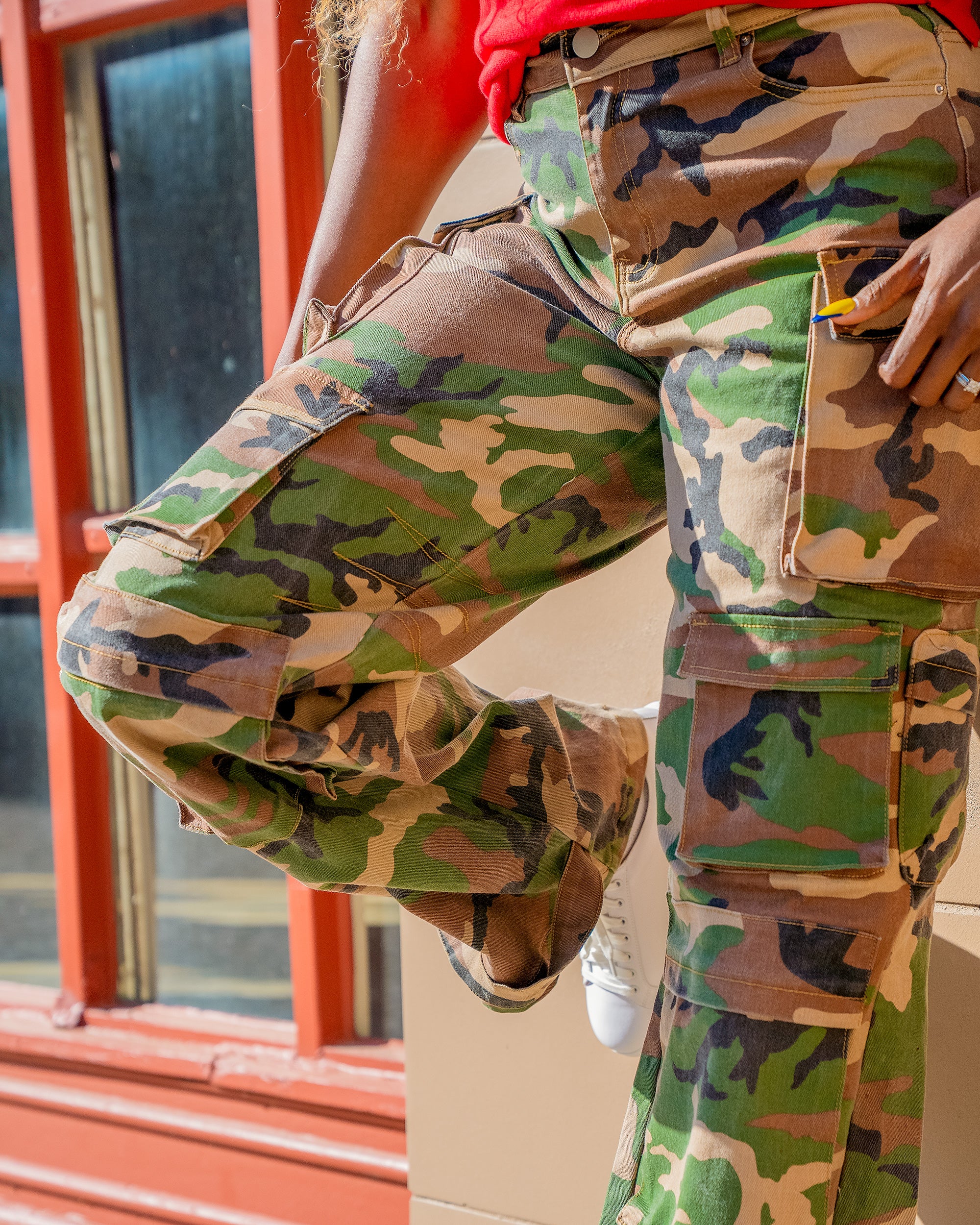 Tall camo pants for women with long legs and extended inseam
