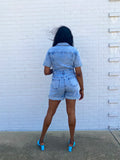 Tall Denim Romper (FINAL SALE) - alternate view