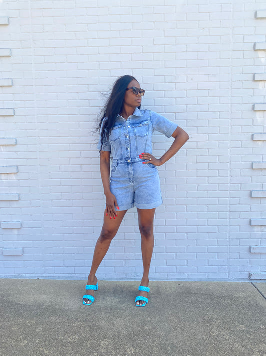 Tall Denim Romper (FINAL SALE)