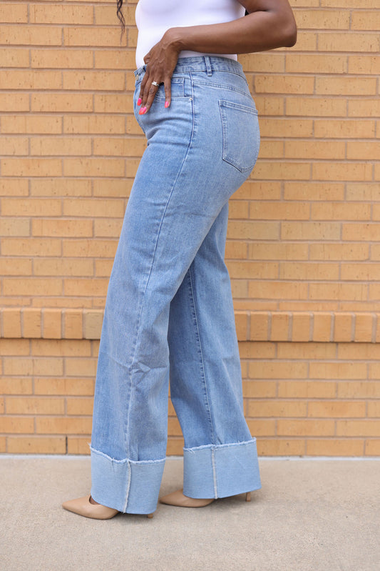 Tall Wide Cuff Jeans