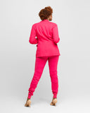 Tall Suit Jogger Jacket- Pink