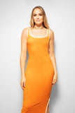 Tall Orange Ribbed Knit Maxi (FINAL SALE)