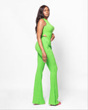 Green Tall Ribbed Knit Two-Piece Set (FINAL SALE)