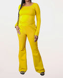 Tall Mustard Lounge Top (FINAL SALE )