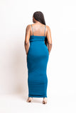 TALL TEAL LOUNGE MAXI BODYCON DRESS