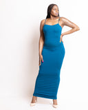 TALL TEAL LOUNGE MAXI BODYCON DRESS