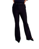 Tall Black Belted High Waisted Pants